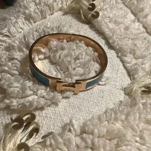 Gold and Teal Bracelet ( Hermes)